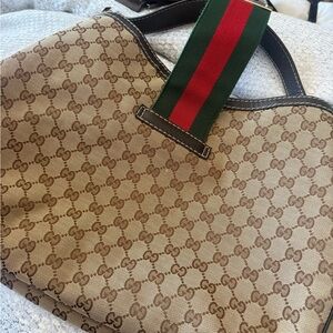 Gucci Tan Monogram Messenger Bag